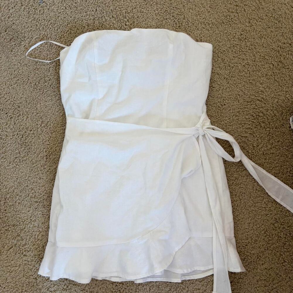 Princess Polly Mini Dress White Strapless - Picture 2 of 4